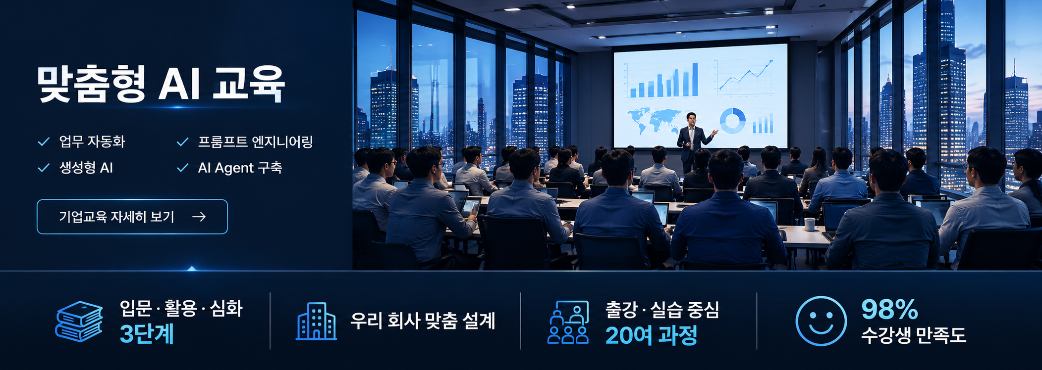 맞춤형 AI 교육 — 기업·단체교육 자세히 보기